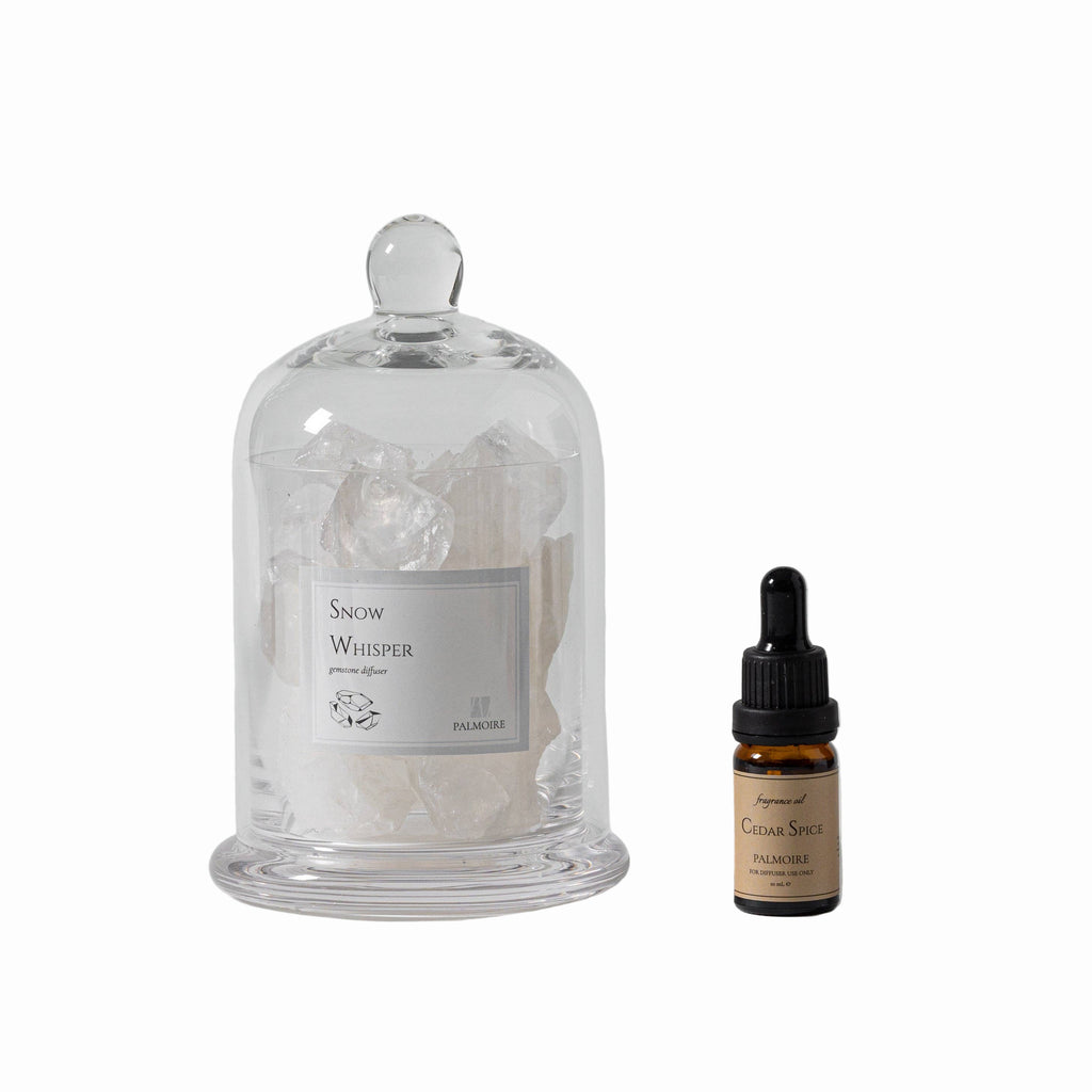 Snow Whisper Gemstone Diffuser- Lemon/Cedar