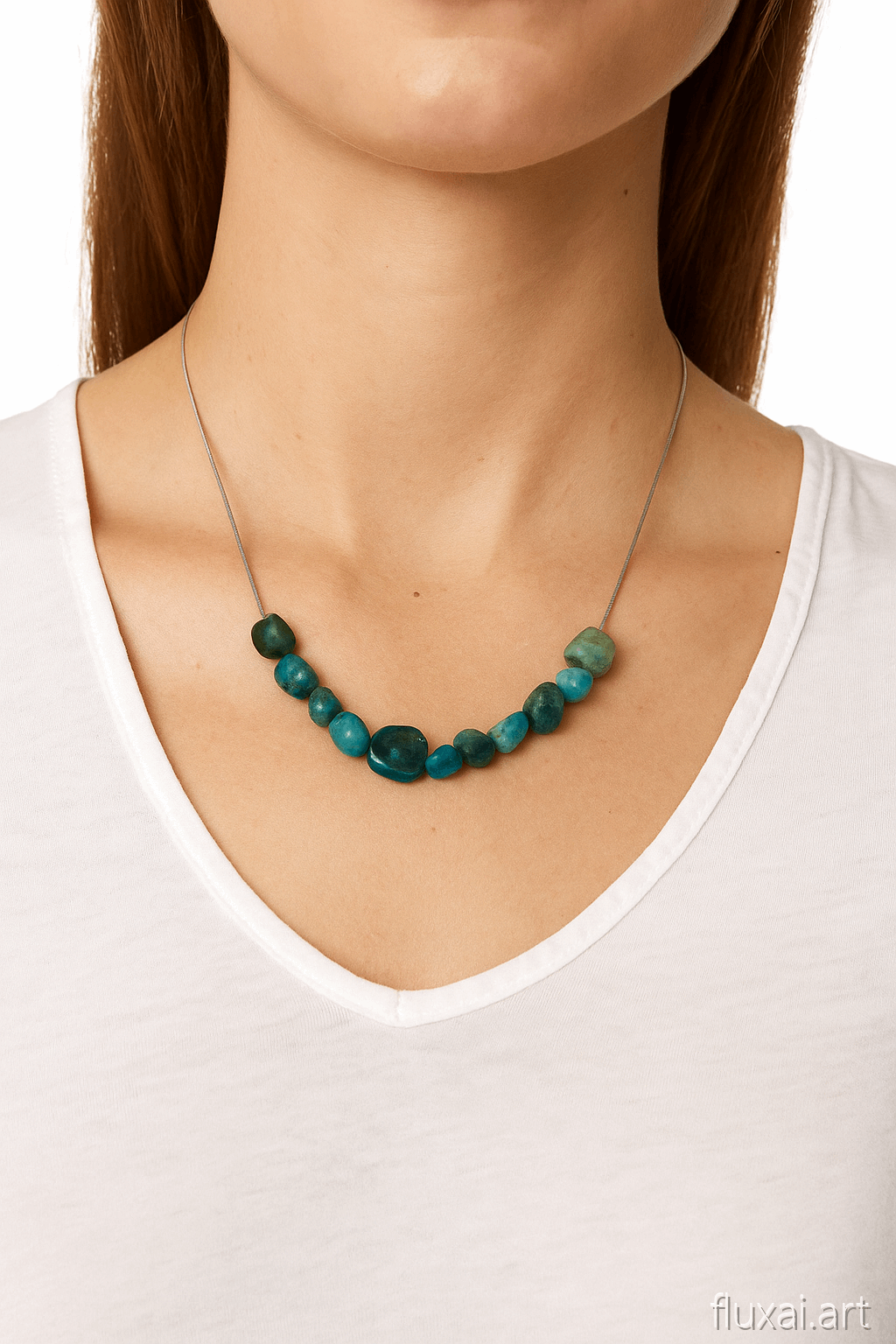Brazilian Blue Apatite Chrysocolla Necklace