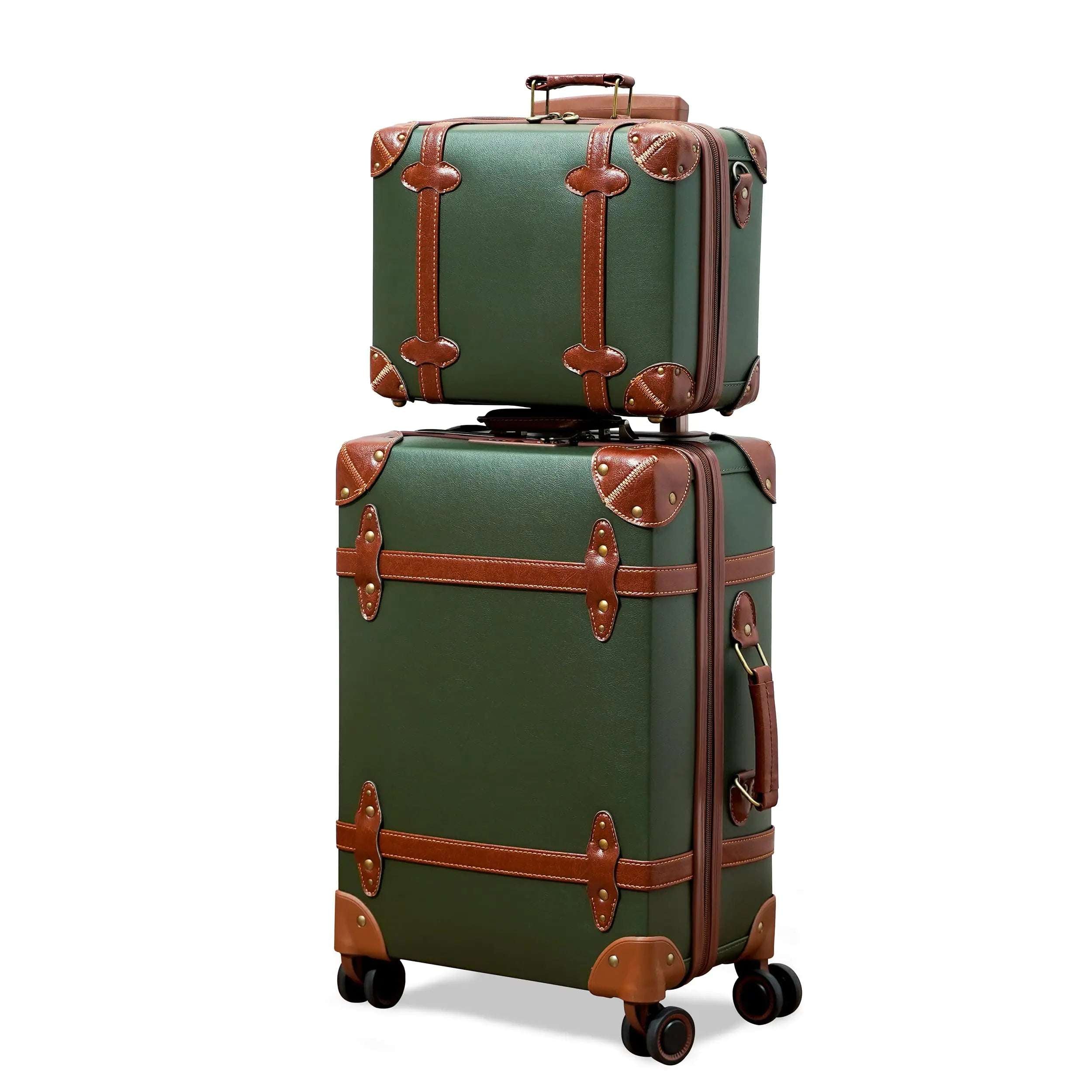 Hand Crafted Vintage Leather Luggage Set