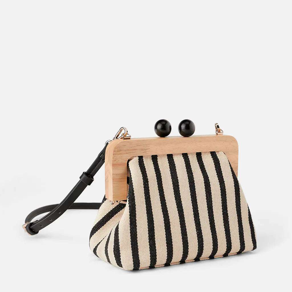 Vintage Wooden Buckle Shoulder Bag