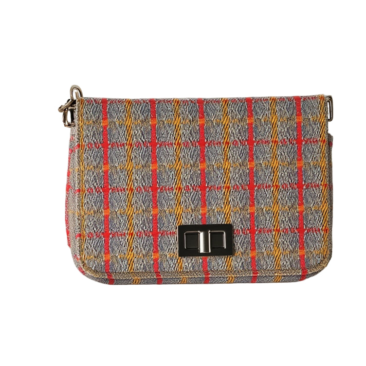 Plaid Wool Shoulder Bag