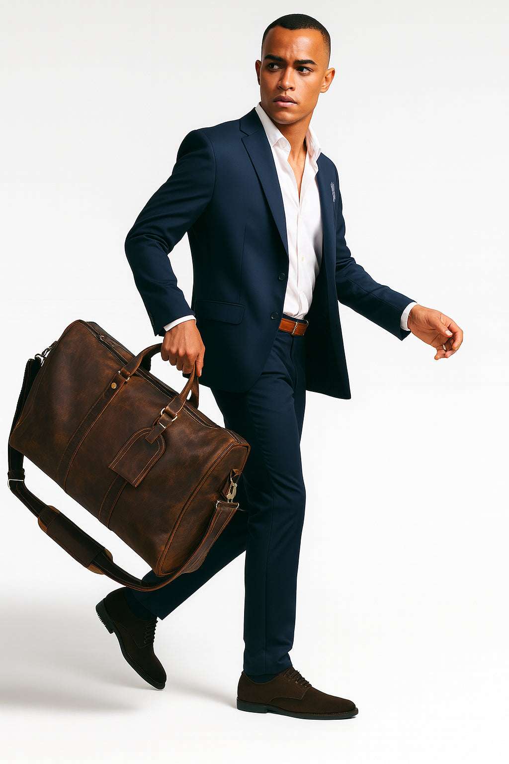 Men's Vintage Handheld Travel Luggage Bag