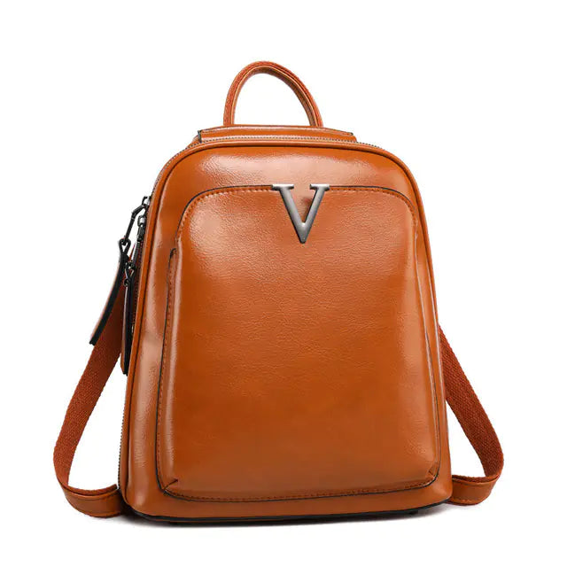 Genuine Leather Crossbody Rucksack