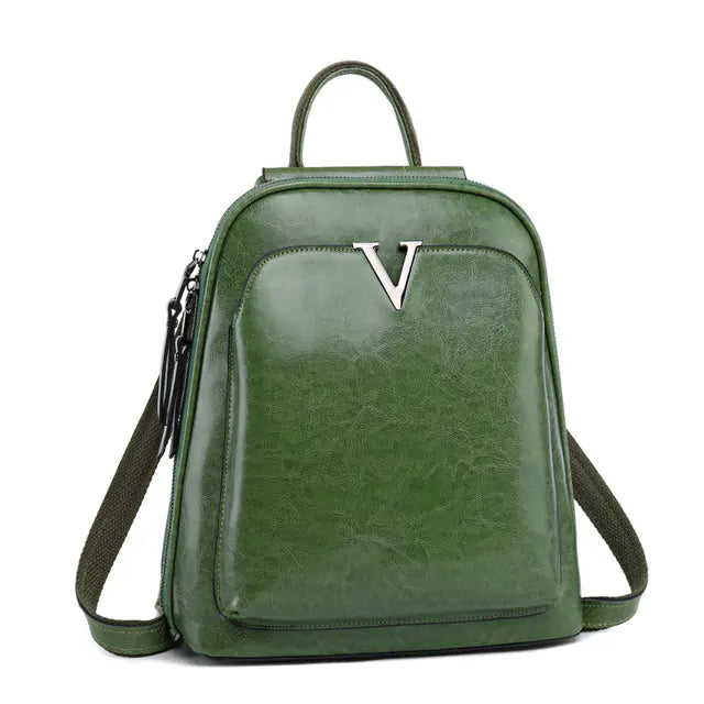 Genuine Leather Crossbody Rucksack