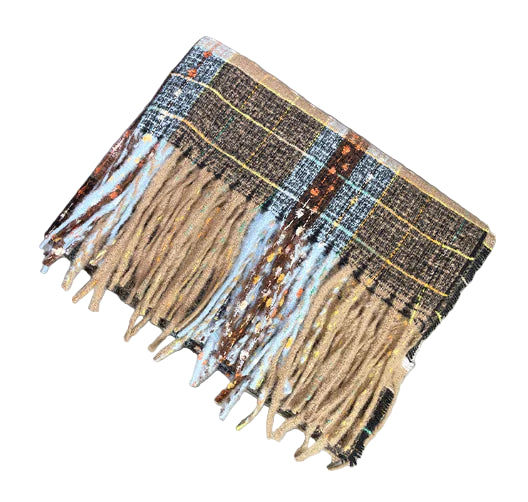 Starry Galaxy Plaid Scarf