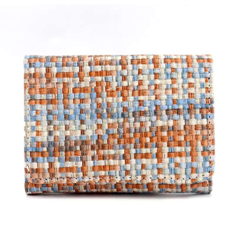 Mini Straw Folding Wallet