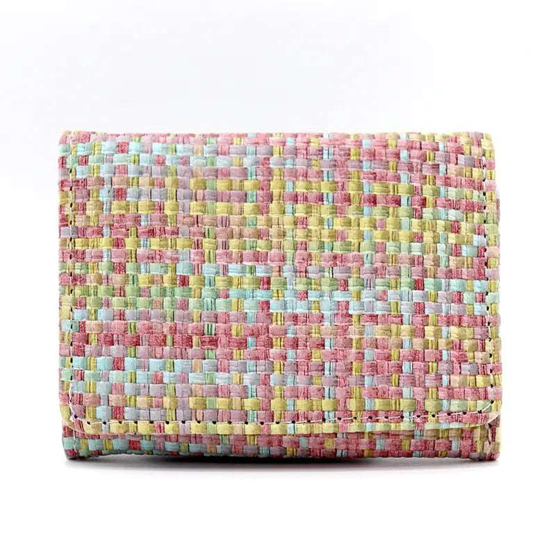 Mini Straw Folding Wallet