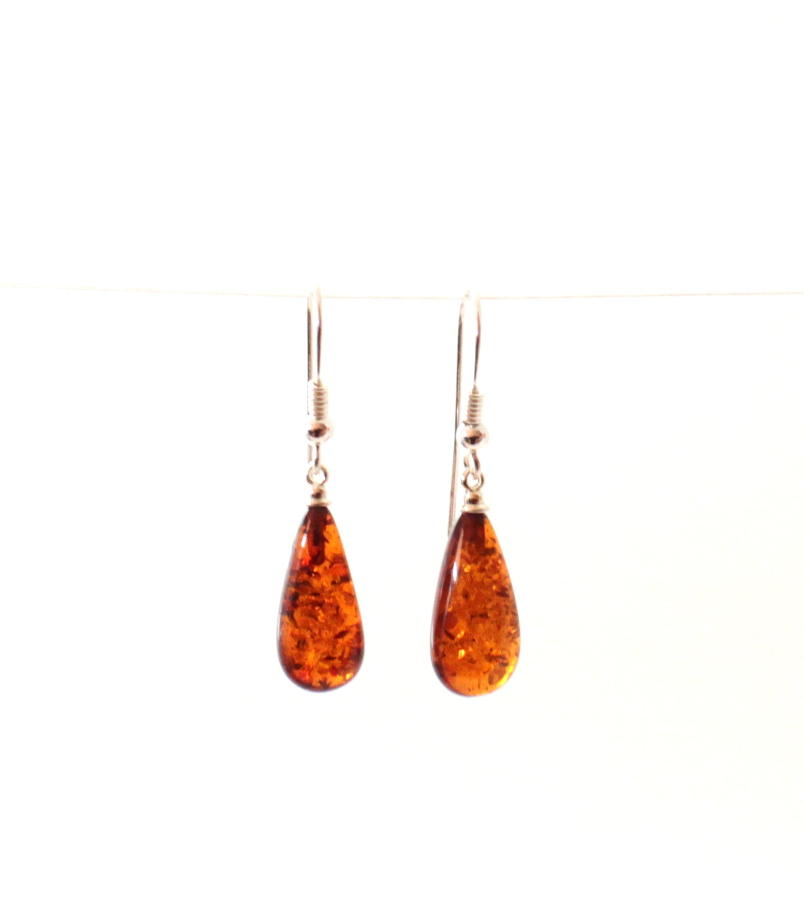 Cognac Amber Earrings