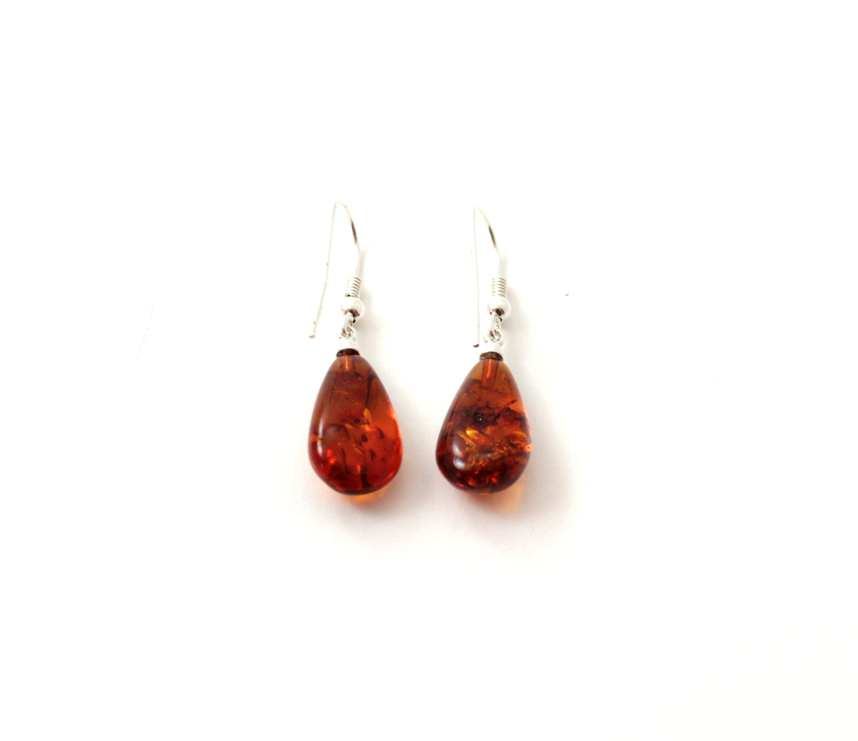 Cognac Amber Earrings