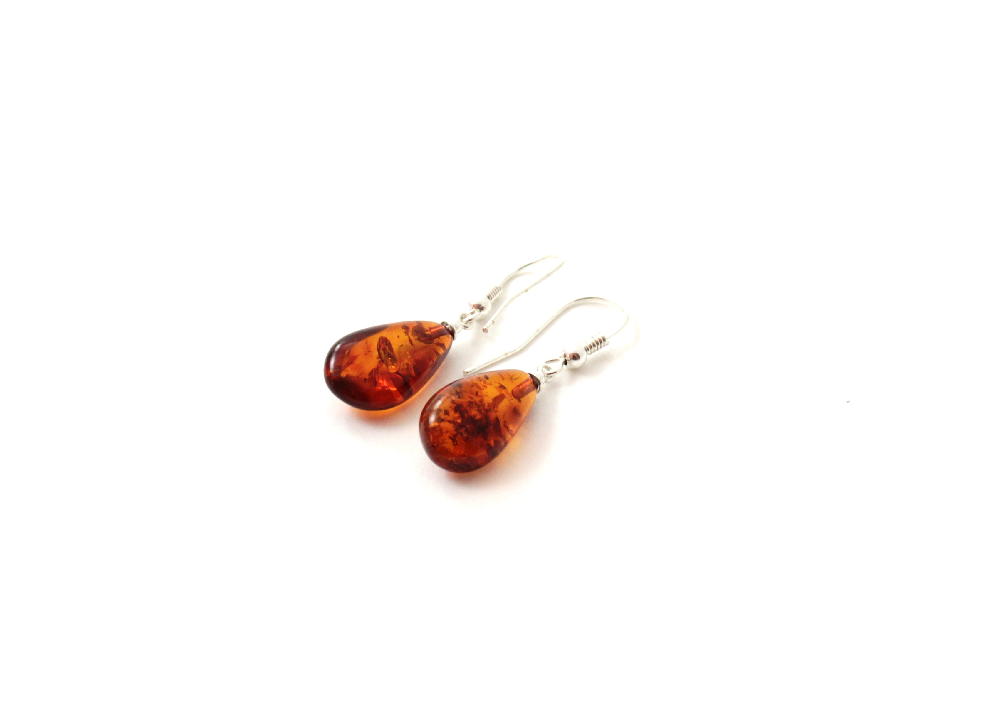 Cognac Amber Earrings