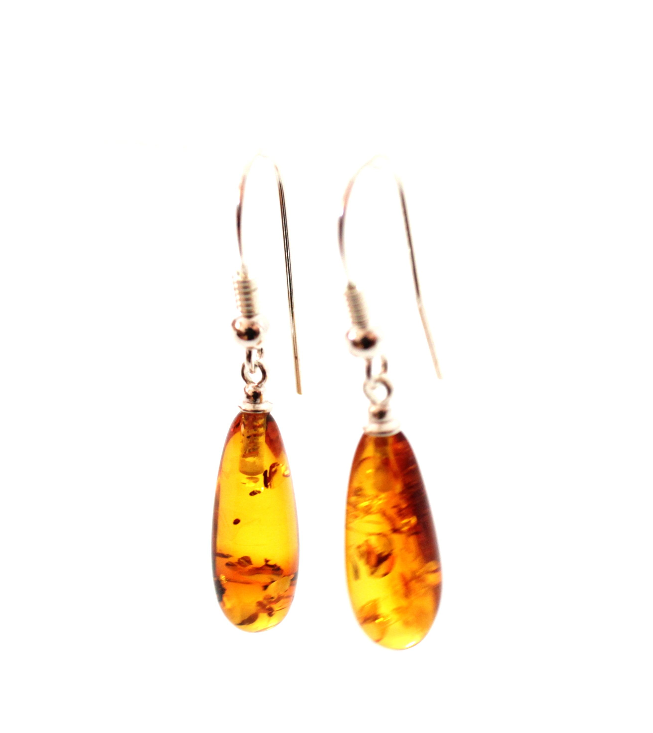 Cognac Amber Earrings